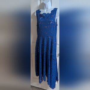 Tracy Reese Elegant Blue Lace Dress Sz: 10